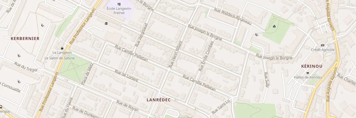 Plan du 14 Rue Henri Billant à Brest