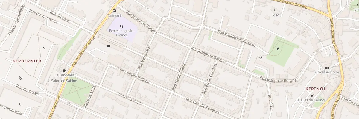 Plan du 7 Rue Henri Billant à Brest