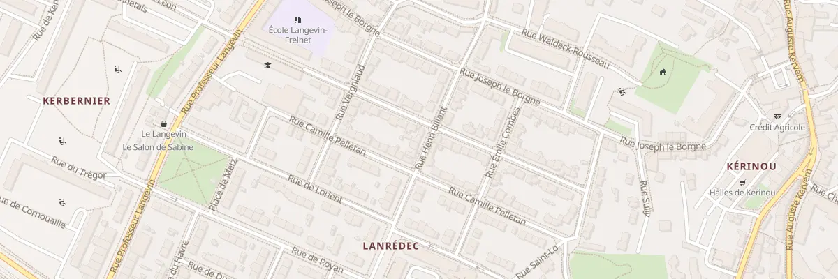 Plan du 13 Rue Henri Billant à Brest