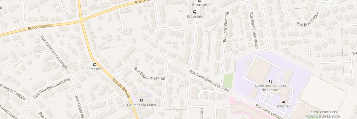 Plan du 26 Rue St-Vincent de Paul à Brest