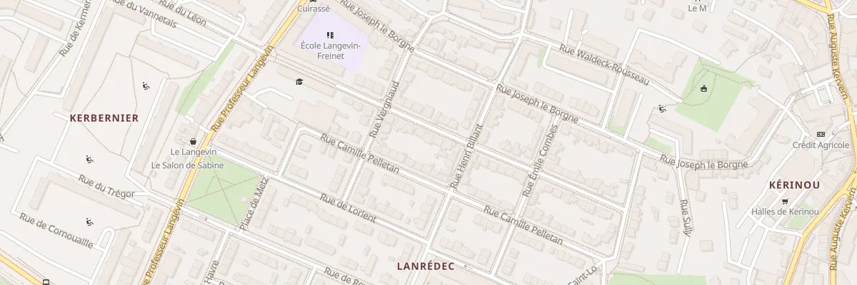 Plan du 32 Rue Albert Thomas à Brest