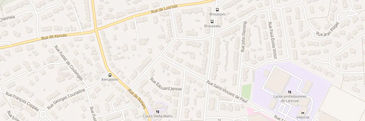 Plan du 22 Rue St-Vincent de Paul à Brest