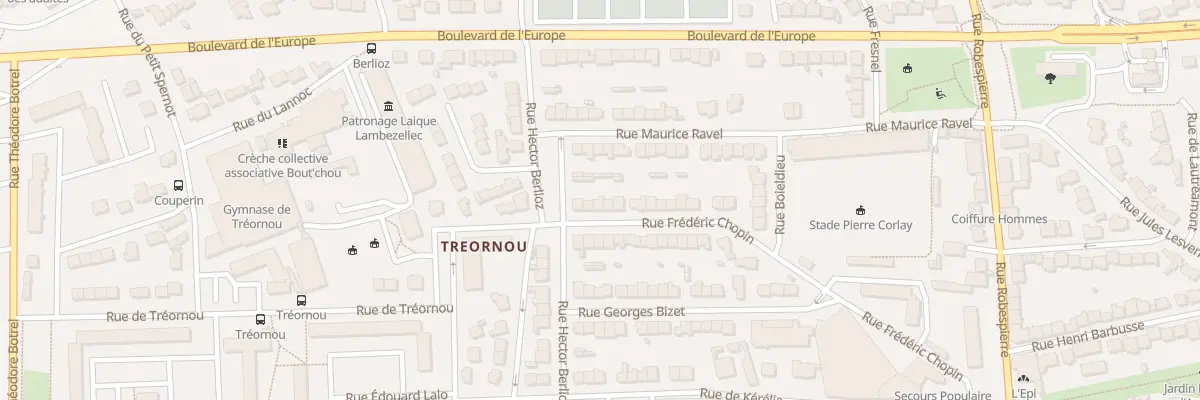 Plan du 6 Rue Frédéric Chopin à Brest