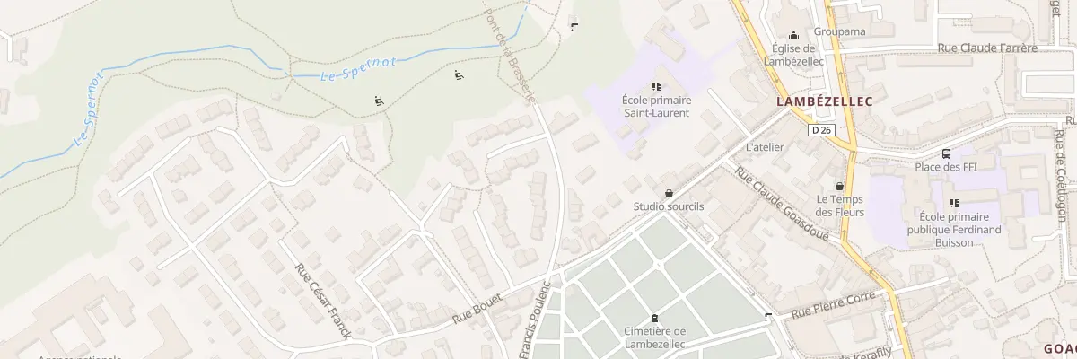 Plan du 12 Rue François Coppée à Brest