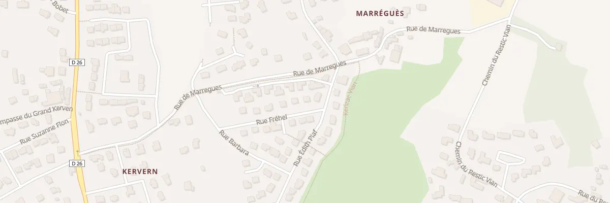 Plan du 140 Rue Fréhel à Brest