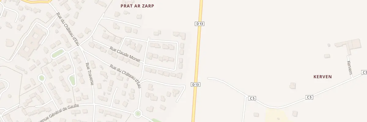 Plan du 16 Rue Paul Cézanne à Bourg-Blanc