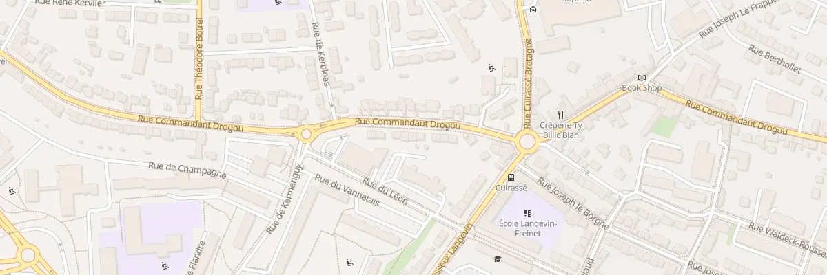 Plan du 90 Rue du Commandant Drogou à Brest