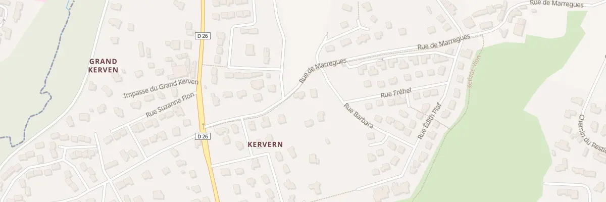 Plan du 165 Rue de Marregues à Brest