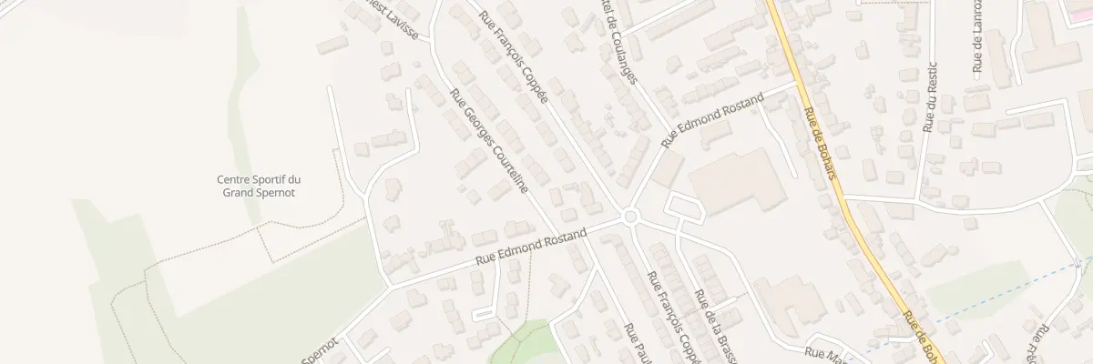 Plan du 1 Rue Georges Courteline à Brest