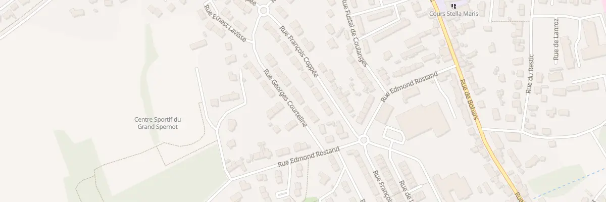 Plan du 7 Rue Georges Courteline à Brest