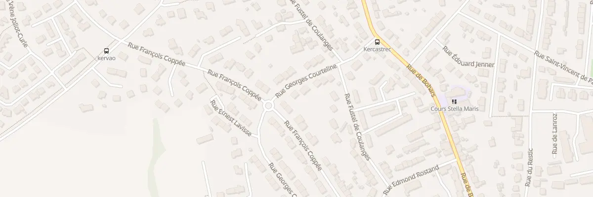 Plan du 23 Rue Georges Courteline à Brest