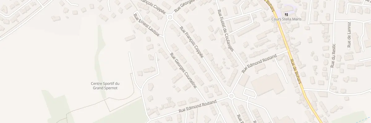 Plan du 13 Rue Georges Courteline à Brest
