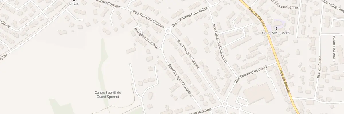 Plan du 21 Rue Georges Courteline à Brest