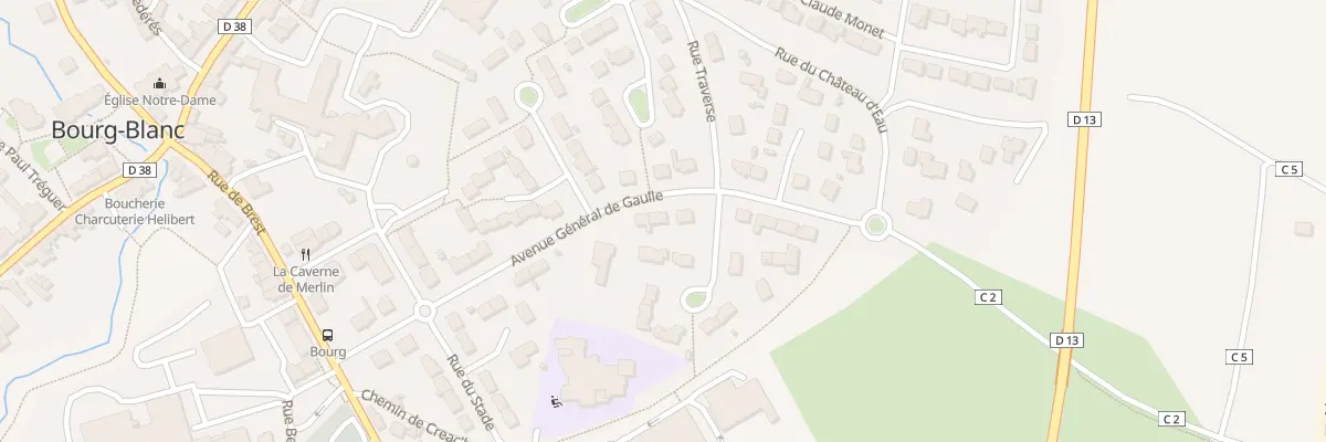 Plan du 14 Av General de Gaulle à Bourg-Blanc