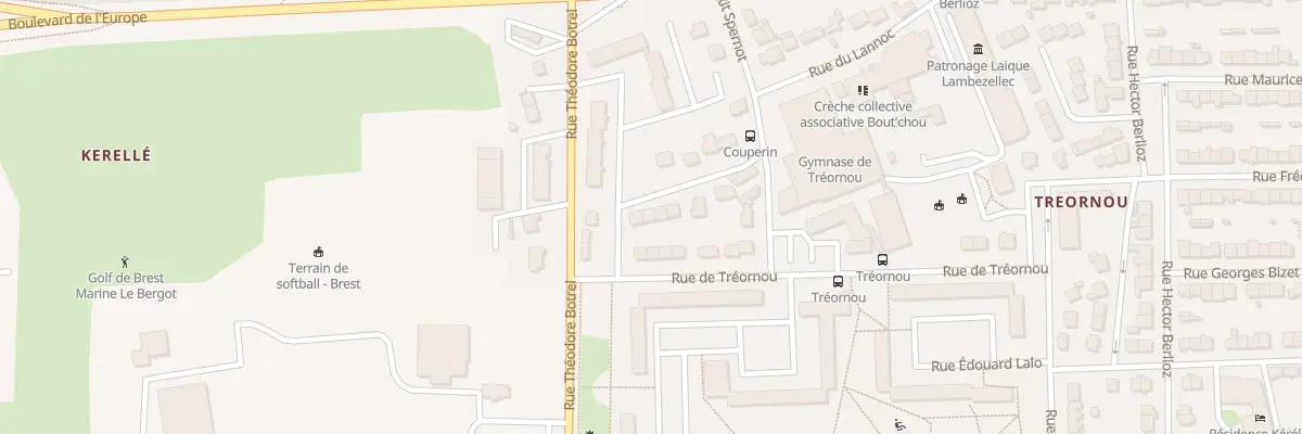 Plan du 3 Rue Gérard Pondaven à Brest