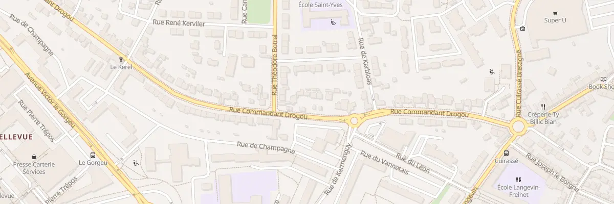Plan du 115 Rue du Commandant Drogou à Brest