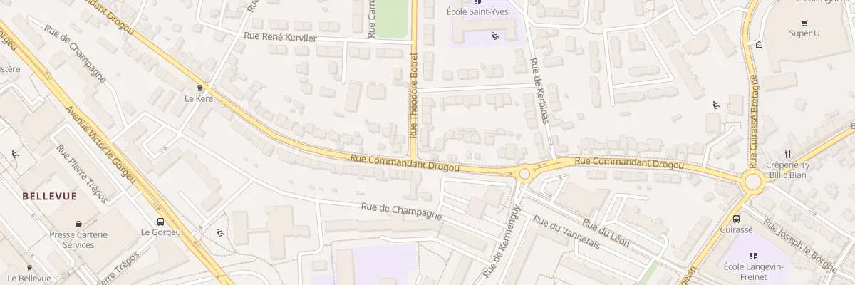 Plan du 1B Rue Théodore Botrel à Brest
