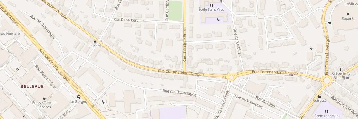 Plan du 6 Rue Théodore Botrel à Brest