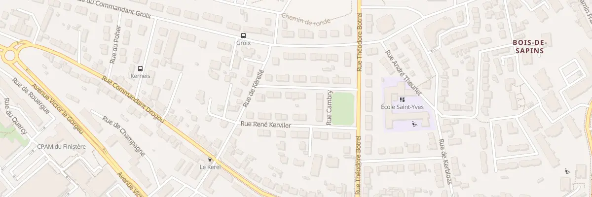 Plan du 4 Rue Le Moyne La Borderie à Brest
