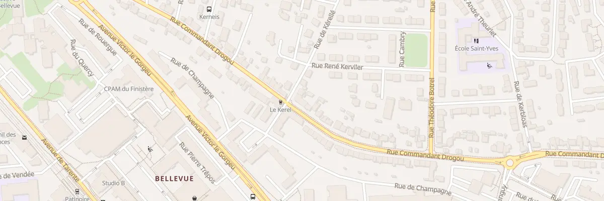 Plan du 151 Rue du Commandant Drogou à Brest