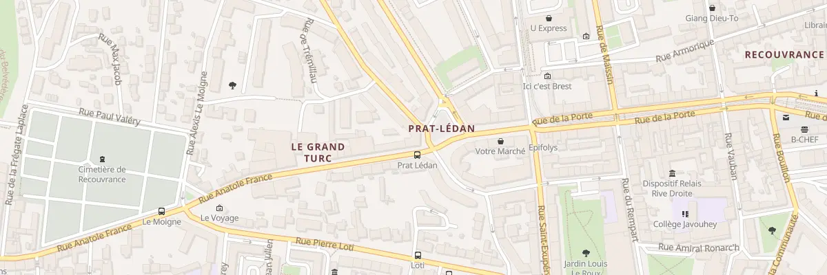 Plan du 1 Rue de Guilers à Brest