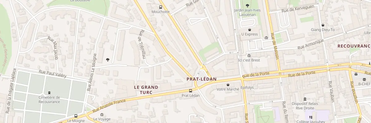 Plan du 2 Rue de Guilers à Brest