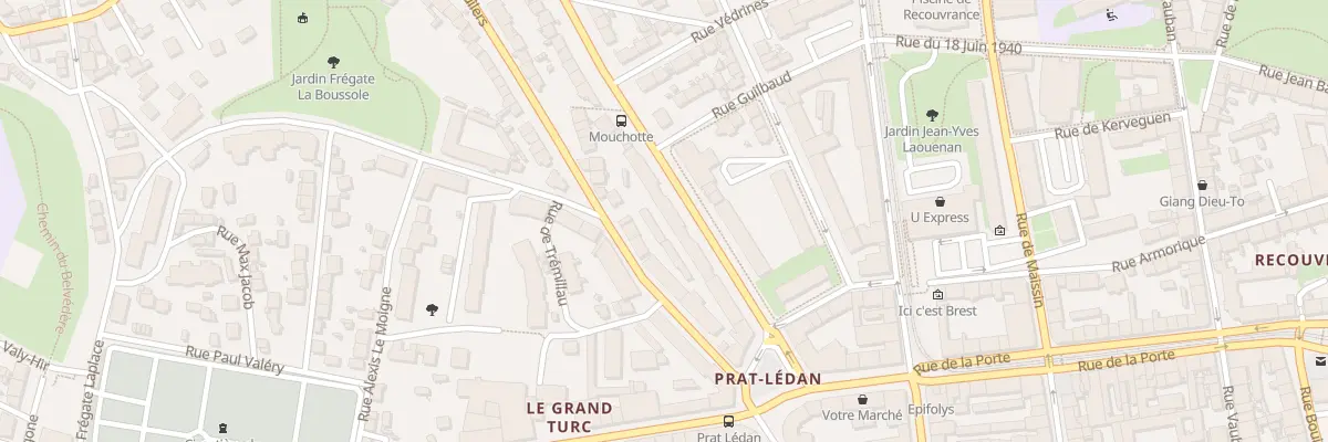 Plan du 14 Bd Commandant Mouchotte à Brest