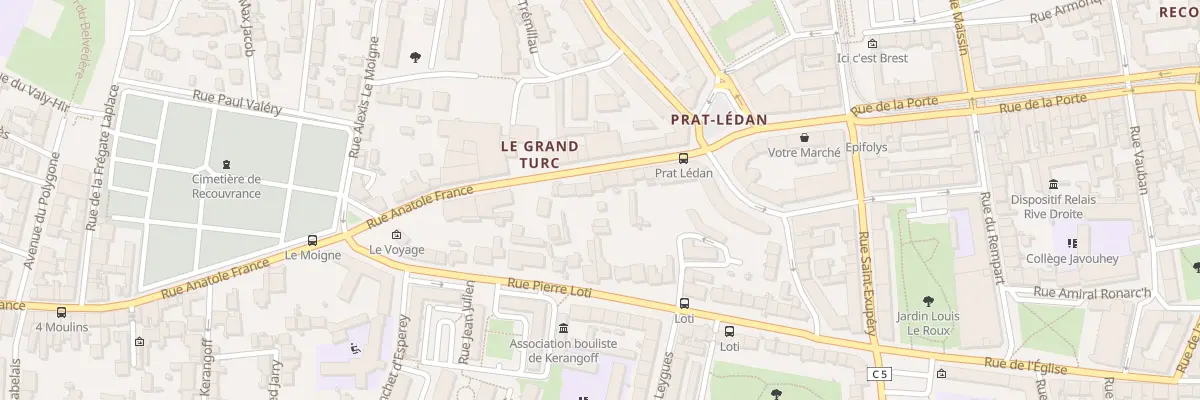 Plan du 323 Rue Anatole France à Brest