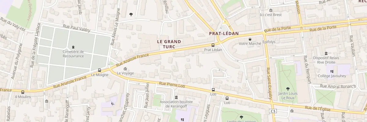 Plan du 321B Rue Anatole France à Brest