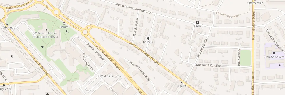 Plan du 175 Rue du Commandant Drogou à Brest
