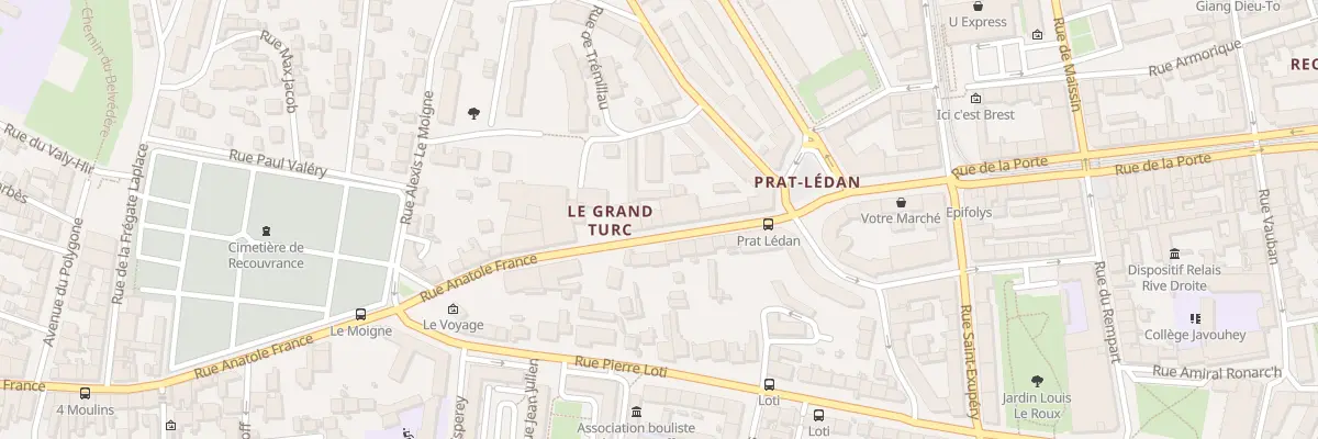 Plan du 276 Rue Anatole France à Brest