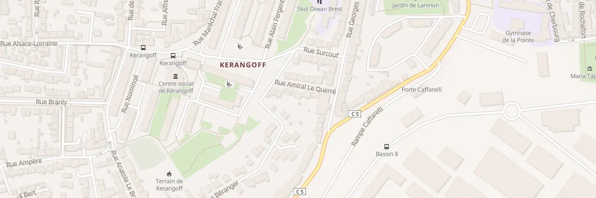 Plan du 9 Rue Amiral Lequerre à Brest