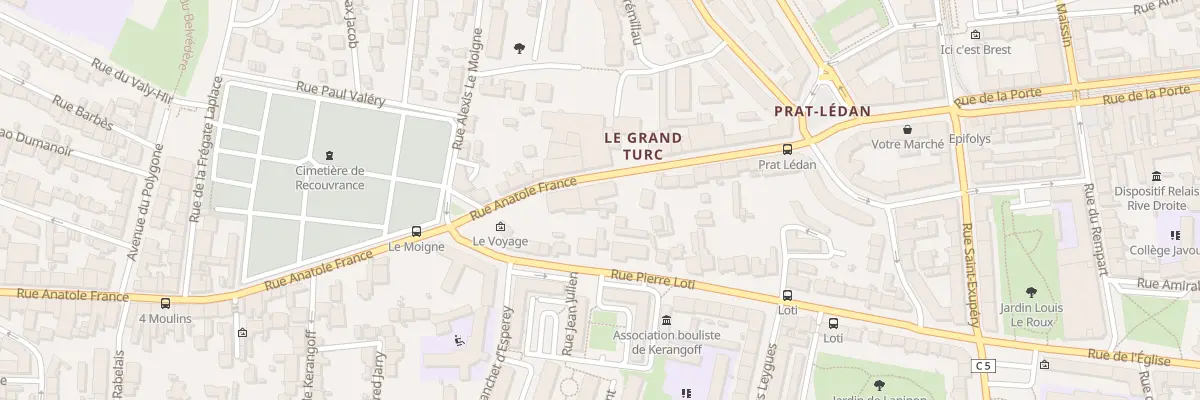 Plan du 313 Rue Anatole France à Brest