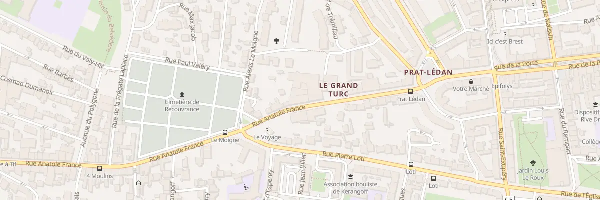 Plan du 264 Rue Anatole France à Brest
