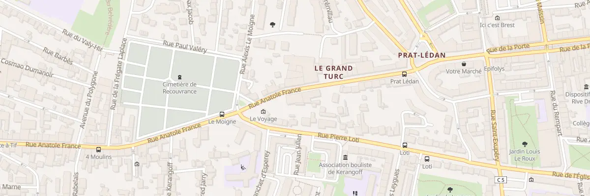 Plan du 307 Rue Anatole France à Brest