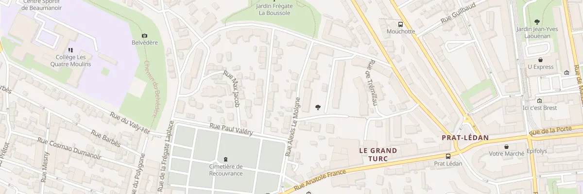 Plan du 8 Rue Alexis Le Moigne à Brest