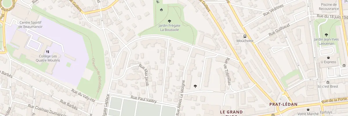 Plan du 17 Rue Georges Mandel à Brest