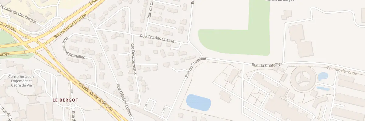 Plan du 8 Rue du Chatelier à Brest