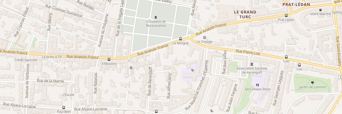 Plan du 277 Rue Anatole France à Brest