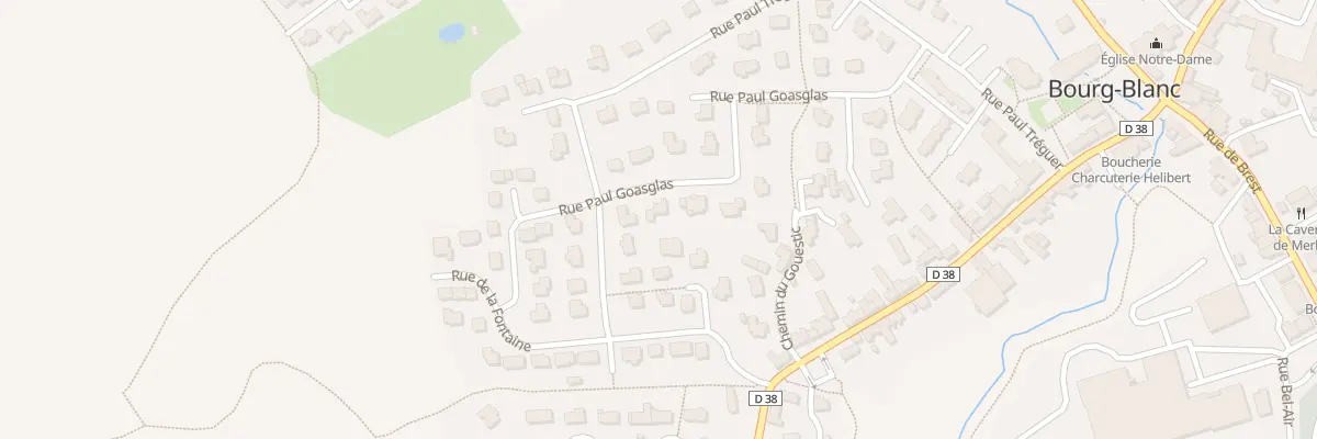 Plan du 13 Rue Paul Goasglas à Bourg-Blanc