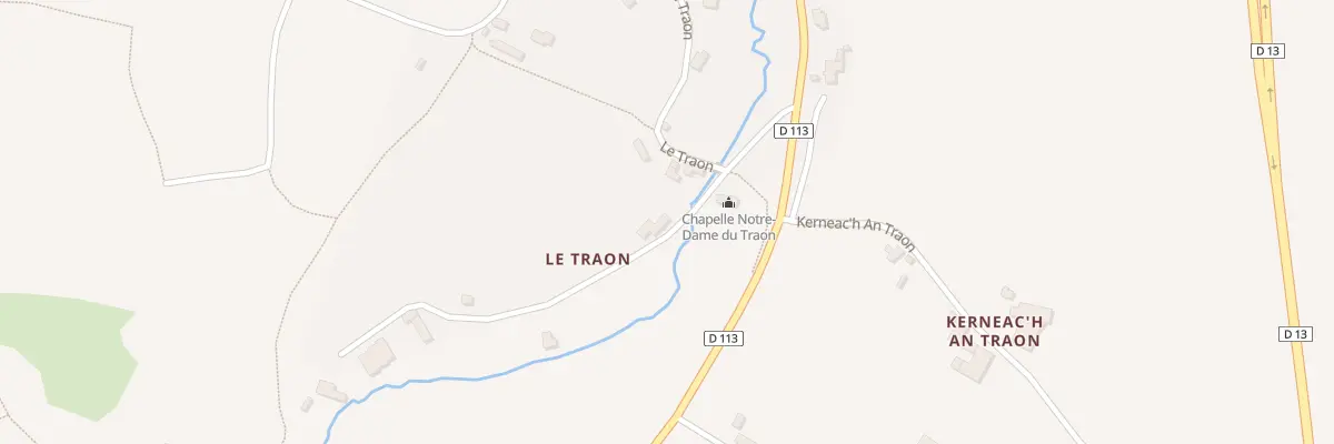 Plan du 820 Traon à Plouguerneau