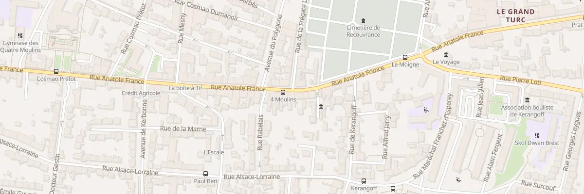 Plan du 249 Rue Anatole France à Brest