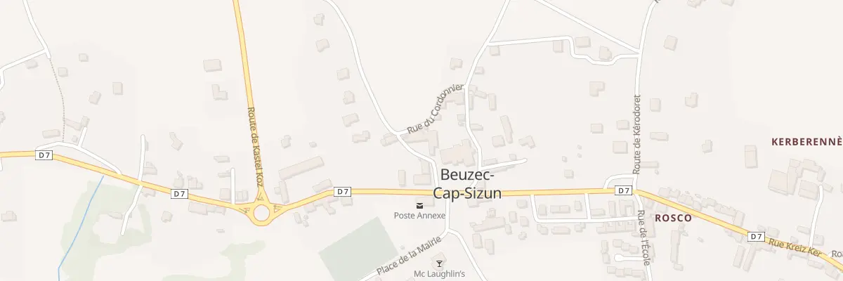 Plan du 24 Hent Kastel Koz à Beuzec-Cap-Sizun