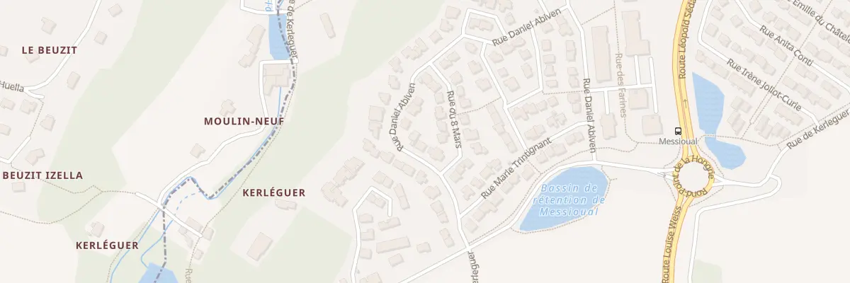Plan du 500 Rue Daniel Abiven à Brest