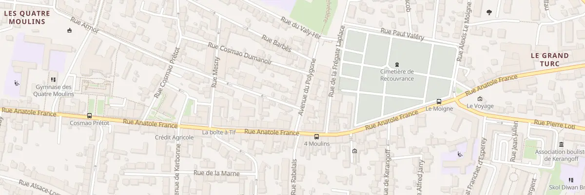 Plan du 6 Av du Polygone à Brest