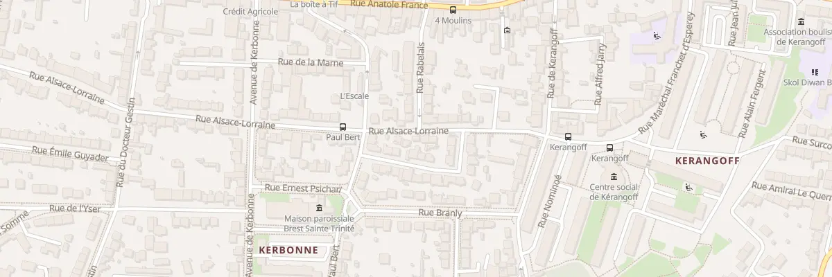 Plan du 81 Rue Alsace Lorraine à Brest