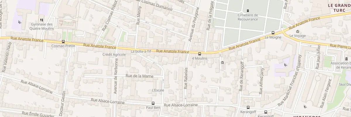 Plan du 235 Rue Anatole France à Brest