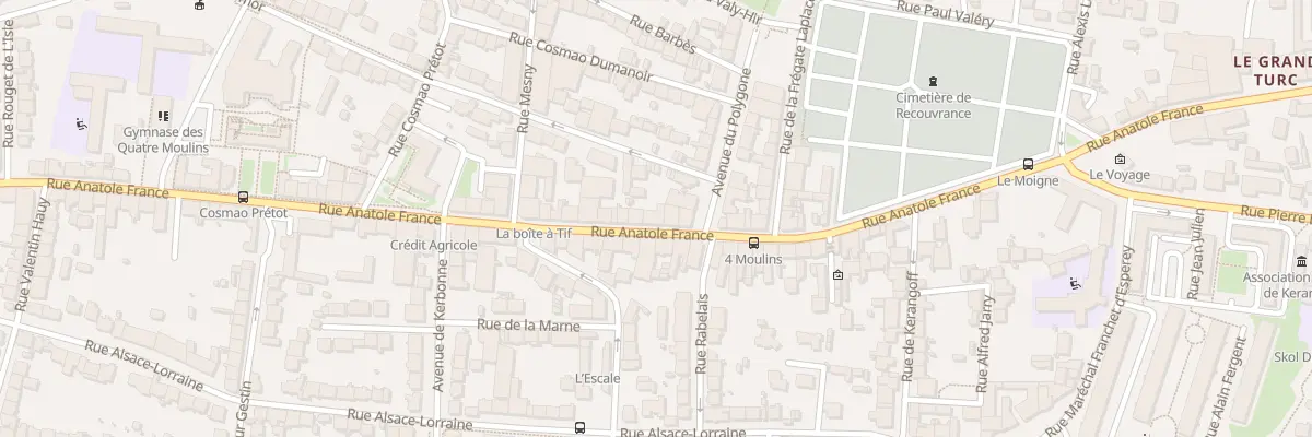 Plan du 228 Rue Anatole France à Brest