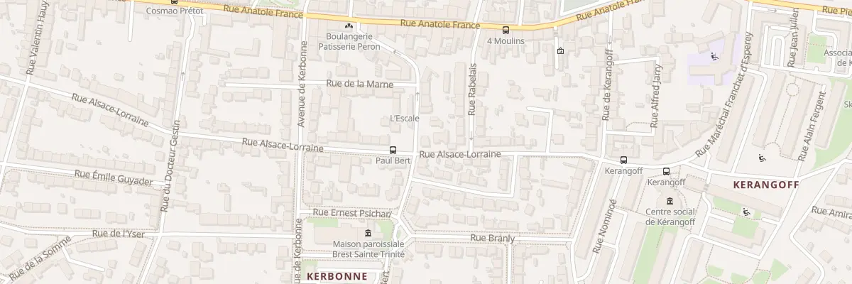 Plan du 72 Rue Alsace-Lorraine à Brest