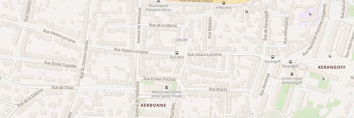 Plan du 75 Rue Alsace-Lorraine à Brest